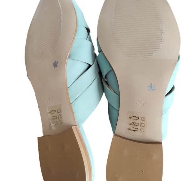 Women's Stylish Light Blue/Turquoise Overland Slip-On Mules Size 38 - Picture 6 of 6